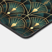 Smaragd en goud art deco patroon bureaumat (Hoek)