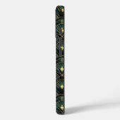 Smaragd en goud art deco patroon Case-Mate iPhone case (Achterkant / Links)