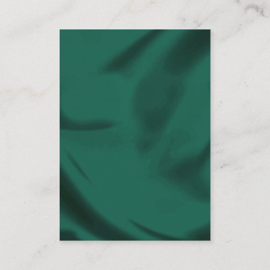 Smaragd en goud bruiloft website QR Code Custom Informatiekaartje (Achterkant)