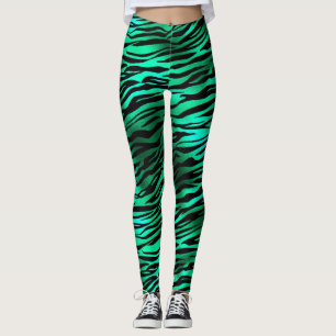 Smaragd en Goud Safari Serie Ontwerp 10 Leggings