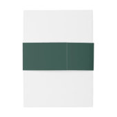 Smaragd en Gouden Monogram Bruiloft Uitnodigingen Wikkel (Achterkant Voorbeeld)