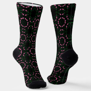 Smaragd en Roze Kaleidoscoop Sokken