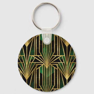 Smaragd Goud Art Deco Glamour Sleutelhanger