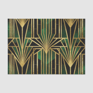 Smaragd Goud Art Deco Glamour Tissuepapier