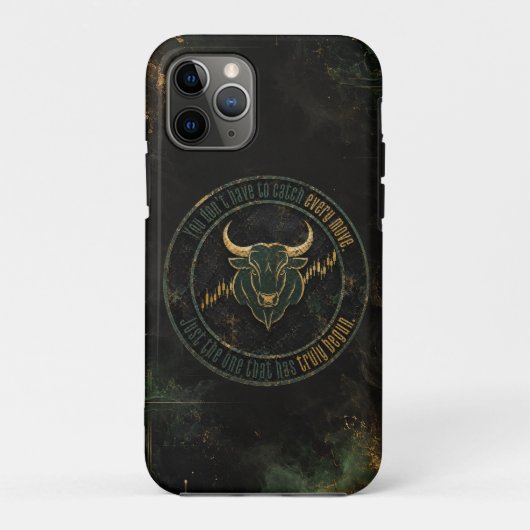 Smaragd Goud Stier Mentaliteit Handel Case-Mate iPhone Case (Achterkant)
