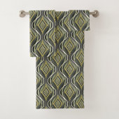 Smaragd & Gouden Art Deco Bad Handdoek (Insitu)