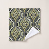 Smaragd & Gouden Art Deco Bad Handdoek (Wasdoekje)
