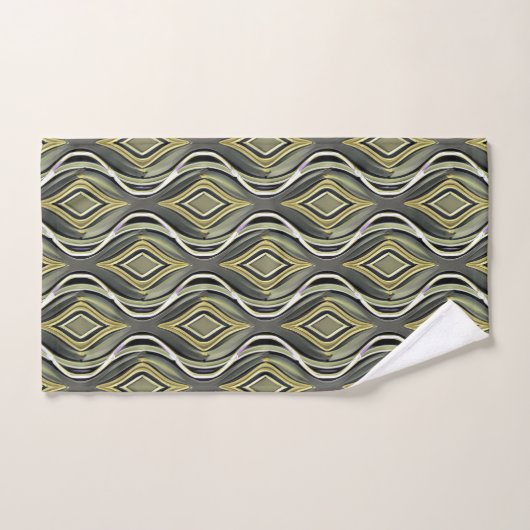 Smaragd & Gouden Art Deco Bad Handdoek (Handdoek)