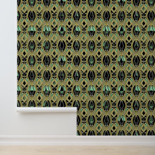 Smaragd & Gouden Art Deco Behang