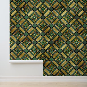 Smaragd & Gouden Art Deco Behang