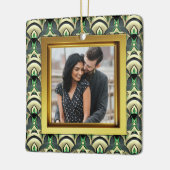 Smaragd & Gouden Art Deco Keramisch Ornament (Links)