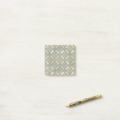 Smaragd & Gouden Art Deco Post-it® Notes (Op bureau)