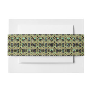 Smaragd & Gouden Art Deco Uitnodigingen Wikkel