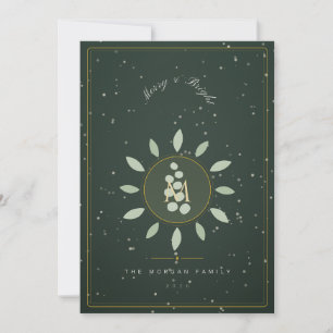 Smaragd Gouden Krans 1 Foto Kerst Vakantiekaart