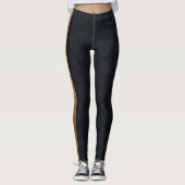 Smaragd Gouden Streep Leggings (Voorkant)