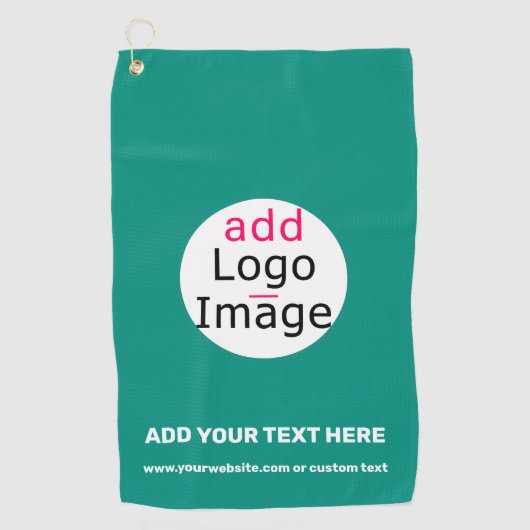Smaragd Groen Bedrijfs Chic Douane Golfhanddoek (Voorkant)