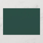 Smaragd groen bergbos rustieke bruiloft informatiekaartje (Achterkant)
