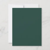 Smaragd groen bergden QR code bruiloft RSVP Kaartje (Achterkant)