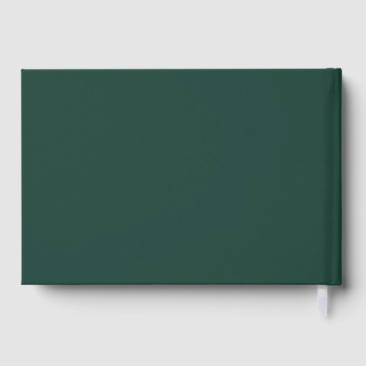 Smaragd groen bergden rustieke bruiloft gastenboek (Achterkant)