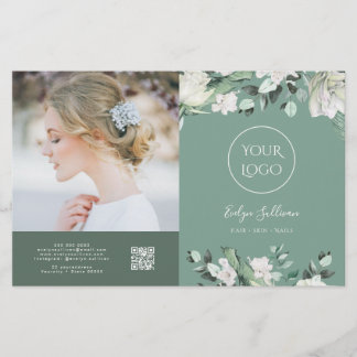 Smaragd groen Bifold brochure