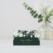 Smaragd groen bloemenkleurig visitekaartje (Staand voorkant)