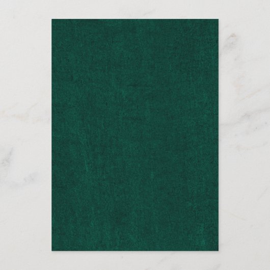 Smaragd groen  botanische bruiloft Details Informatiekaartje (Achterkant)