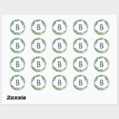Smaragd groen bruiloft zegel monogram (Vel)
