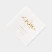 Smaragd Groen & Faux Goud Tarot Hemelbruiloft Folie Servetten (Rechts)