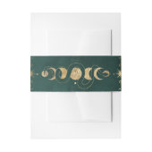 Smaragd Groen & Faux Goud Tarot Hemelbruiloft Uitnodigingen Wikkel (Voorkant Voorbeeld)