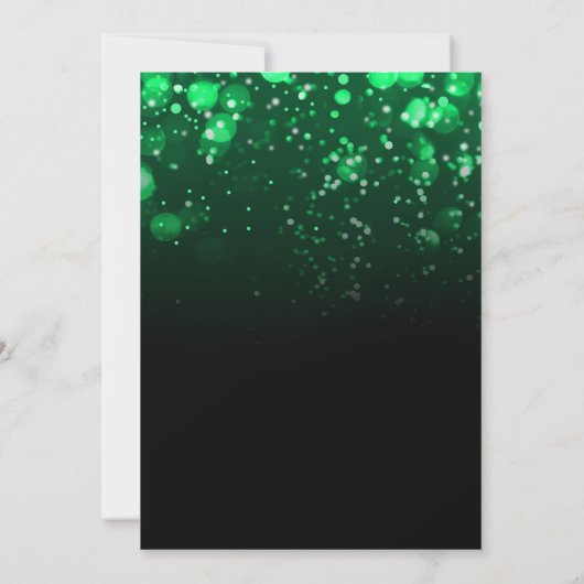 Smaragd Groen Goud 60e Verjaardag Kaart (Achterkant)