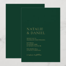 Smaragd Groen & Goud Chique Bruiloft