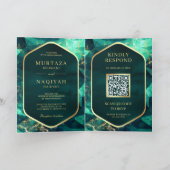 Smaragd Groen Goud Edelsteen QR Code Moslim Bruilo (Binnen)
