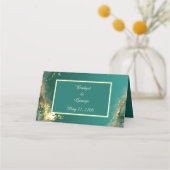 Smaragd groen goud juweel tinten bruiloft (Achterkant)