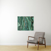 Smaragd Groen Goud Marmer Aangepaste Naam Tapestry Wandkleed (In Situ (horizontaal))