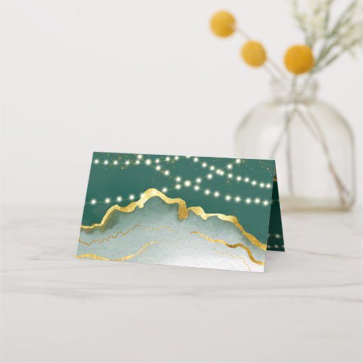 Smaragd Groen Gouden Agaat Lichten Huwelijksregist (Achterkant)