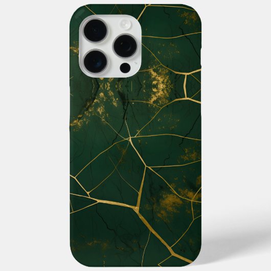 Smaragd Groen Marmer Goud Glitter Case-Mate iPhone Case (Achterkant)