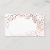 Smaragd Groen Roos Gouden Bloemkrans Bruiloft Plaatskaartje (Voorkant)