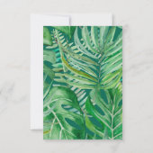 Smaragd groen tropische bruiloft bedankkaart (Achterkant)