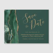 Smaragd Groene Agaat Magnetische Bruiloft Save the (Voorkant)