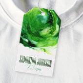 Smaragd Groene Moderne Kleding Bedrijf Hang Label Cadeaulabel