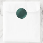 Smaragd Groene Wax Seal Monogram Bruiloft Stickers (Tas)