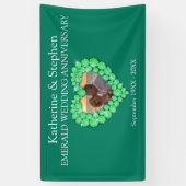 Smaragd Huwelijksverjaardag groene banner (Verticaal)