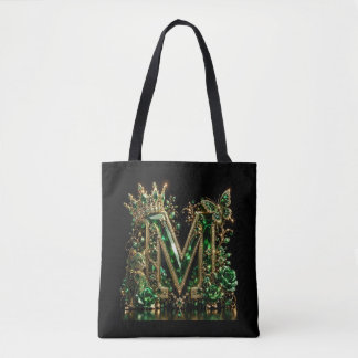 Smaragd Kristallen Letter M | Koninklijke Luxe Draagtas