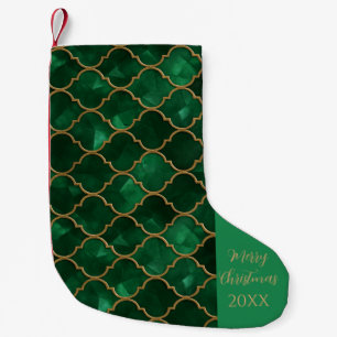 Smaragd Moors Patroon – Luxe Stijl Kleine Kerstsok