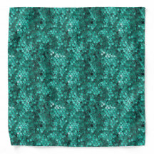 Smaragd Schubbenpatroon Bandana