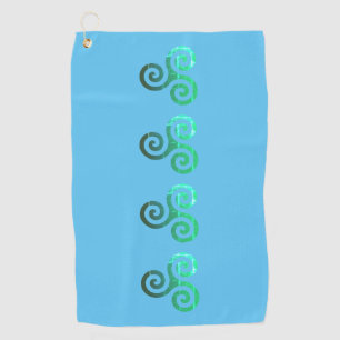 Smaragd triskele oude Keltische symbool Golfhanddoek