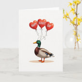 Smaragd Vaderdag Eend Kaart (Gele Bloem)