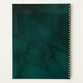 Smaragd waterverf Monogram Naam Planner (Achterkant)