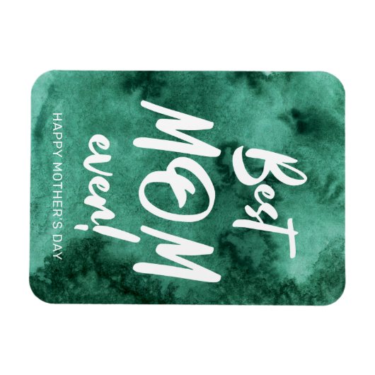 Smaragd Waterverf Splash Beste Moeder Moederdag Magneet (Horizontaal)