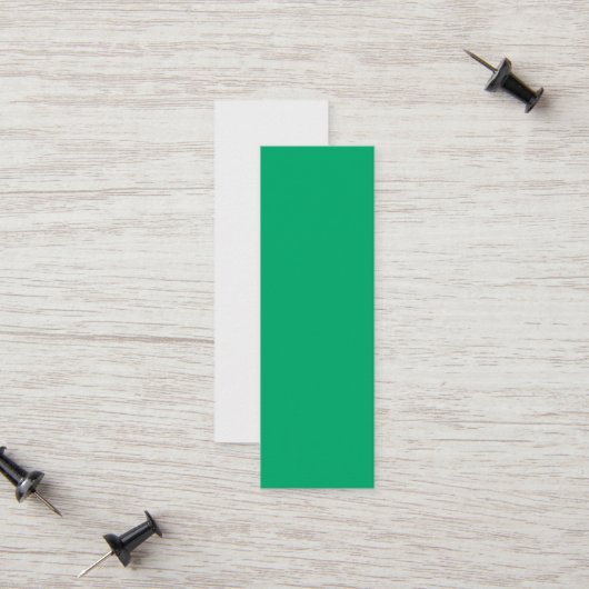 Smaragd + witte aangepaste oproepkaart contactkaartje (Voorkant / Achterkant in situ)